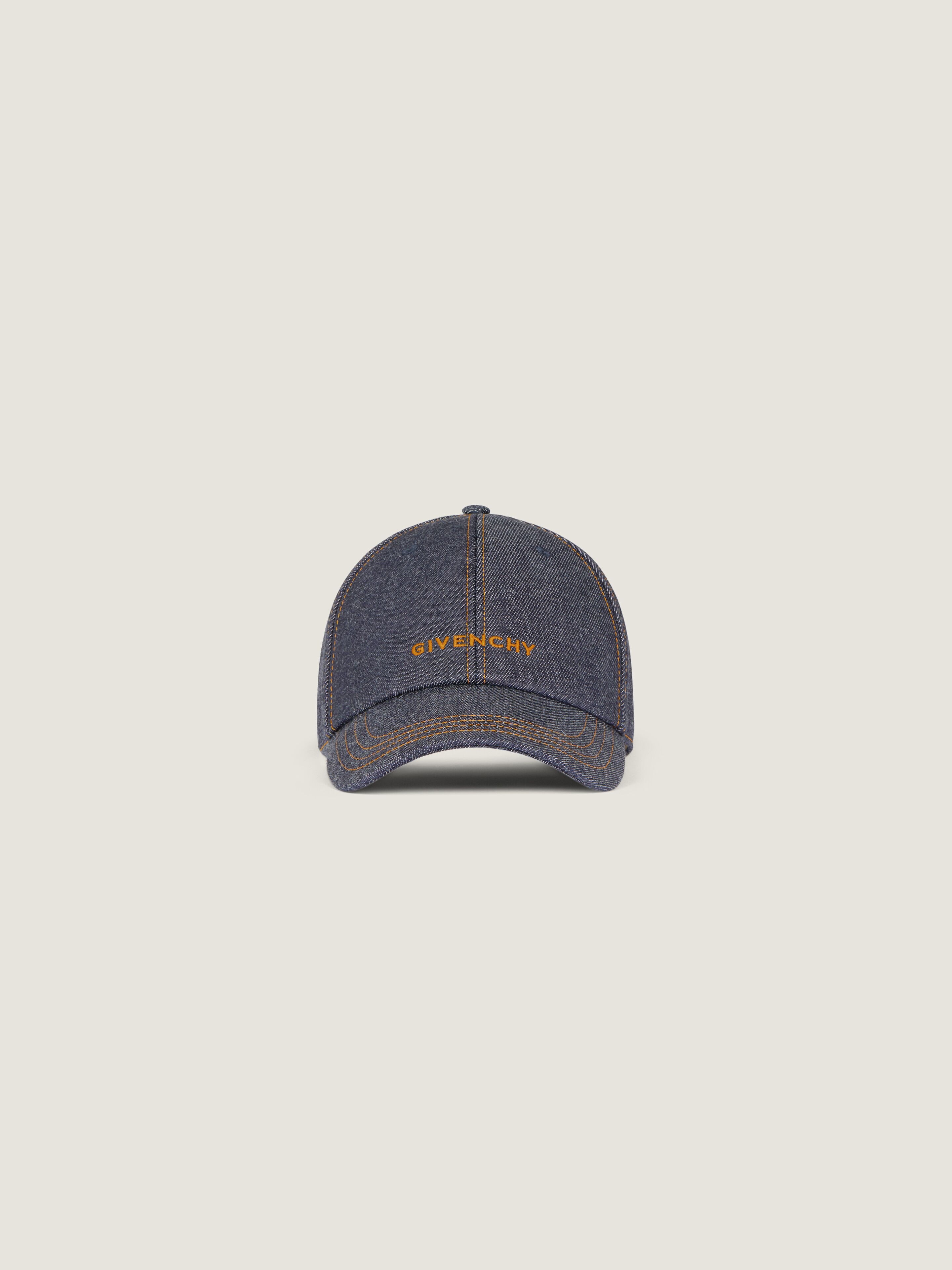 GIVENCHY embroidered cap in denim